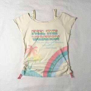 Lucky Eight graphic ruched baby tee from japan